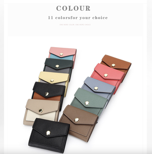 Andong Genuine Cow Leather Short <b>Wallet</b> <b>Womens</b> Purse Korean Fashion Contrast Color Lady <b>Card</b> Holder <b>Women</b> Coin Purses Bag - Product Image 2