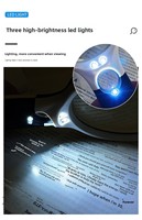 White Magnifying Glass Handheld Magnifier With 3 LED Light for Reading Magnifying Glass Jewelry Loupe