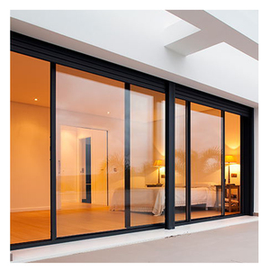 Porte Scorrevoli Panoramiche in Alluminio a <span class=keywords><strong>4</strong></span> Pannelli Standard Australiano Design Moderno con Zanzariera in Fibra di Vetro per Balconi - Product Image 4
