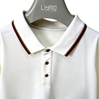 Polo en piqué pour homme avec logo personnalisé, coton de qualité supérieure, col contrasté, manches courtes, polos de golf de luxe pour homme, OEM/ODM