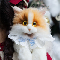 Sac à dos en peluche chat calico jaune clair, simulation mignonne, jouet en peluche pour cadeau d'anniversaire, directement de l'usine DUPAN