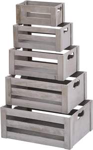 Caja de Madera Rústica para Almacenamiento, Estilo Antiguo, con Asa, Decoración del Hogar, Tamaño Personalizado, Color Marrón, Fabricación Europea OEM - Product Image 3