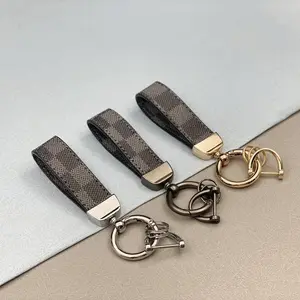 Khuyến mãi da Keychain cho nam giới đa chức năng Key holder kim loại vòng chìa khóa có thể tháo rời DIY xe Keyring với mùa xuân móc