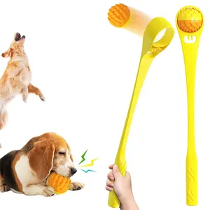 Escova de dentes durável para treinamento de cães, brinquedo interativo para animais de estimação, brinquedo para mastigar, lançar e perseguir, brinquedo interativo para cães e gatinhos