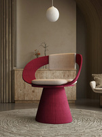 Chaise de salon de luxe design avec tabouret de maquillage pour chambre à coucher infusé de lumière Mobilier de salon de loisirs créatifs
