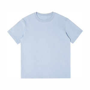 เสื้อยืดคอกลมสำหรับผู้ชายผ้าคอตตอน100% 280 GSM ระบายไหล่แบบพอดีตัว - Product Image 4