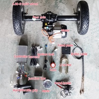 Kit de modification de chariot électrique à deux roues de 600 kg, frein à tambour, chariot plat, moteur à courant continu sans balais, essieu arrière, accessoires