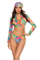 Xuanlang Nieuwe Aanwinsten 5XL Lange Mouwen Plus Size Zwemkleding en Strandkleding Set Met Sjaal