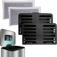 Kit désodorisant pour poubelle, désodorisant à charbon actif adhésif pour les grandes poubelles, les bacs à compost de cuisine, les poubelles à déchets