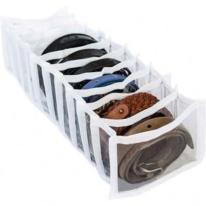 Home Storage Transparent Plastic <b>Drawer</b> <b>Divider</b> Clear Pvc Storage Box <b>for</b> Underwear and Socks Organizer - Product Image 1