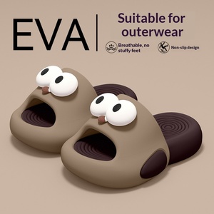 Chaussons pour enfants à grands yeux de dessin animé, légers, en EVA, antidérapants, résistants aux odeurs, sandales d'été pour l'intérieur et l'extérieur, pour garçons et filles - Product Image 2