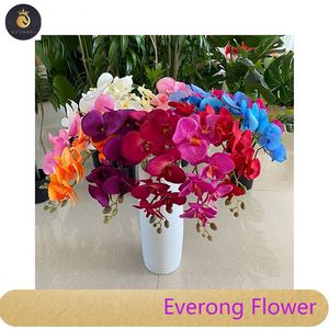 Centro de mesa Flor Boda Flores Decorativas Artificiales 8 Piel de Melocotón Mariposa Orquídeas - Product Image 1