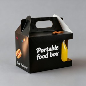 Caja de Embalaje Portátil Desechable Personalizada para Pollo Frito, <span class=keywords><strong>Hamburguesas</strong></span>, Papas Fritas, Bebidas, Caja de Papel para Alimentos de Restaurante - Product Image 5