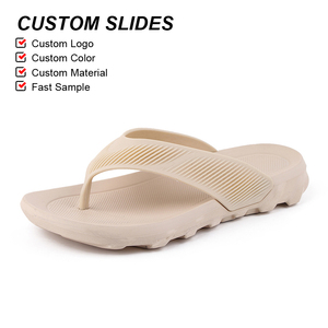 OLICOM Logo personnalisé Style estival Couleur unie EVA Tongues épaisses Semelle souple Antidérapante Tongues de <span class=keywords><strong>plage</strong></span> <span class=keywords><strong>d</strong></span>'extérieur pour femmes Tongues - Product Image 2