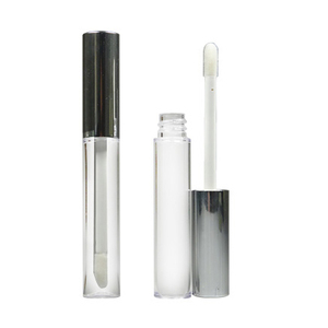 Tube de gloss à lèvres rond en plastique personnalisé économique avec logo, capacité 4 ml, étuis à rouge à lèvres vides avec bouchon à vis, impression UV, contenant de maquillage - Product Image 1