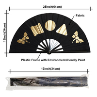 13 "ventilateurs de claquement de fierté personnalisés grand ventilateur de claquement de Kung Fu fort pour le festival de fête utiliser des couleurs ventilateur de main de Rave pliant en plastique de grande taille