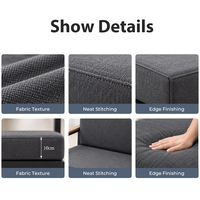 Coussin en éponge tuftée en polycoton personnalisable avec soutien ergonomique anti-pression pour chaise ou banc d'intérieur ou d'extérieur