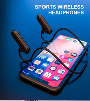 Nouveaux produits V5.0 Casque sans fil à bande de cou stéréo haute définition avec transmission de la voix par conduction osseuse Bluetooth