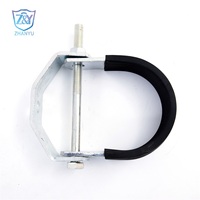 Fabricant chinois pince tuyau en acier au carbone galvanisé support réglable collier de serrage en acier métallique
