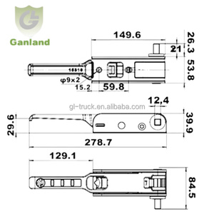 อะไหล่รถบรรทุกแบบมีผ้าคลุม GL-15318  ขนาด <span class=keywords><strong>12x12</strong></span> นิ้ว ตัวปรับความตึงผ้าคลุมสำหรับรถพ่วง อะไหล่ตัวถังรถบรรทุก - Product Image 2