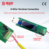 Modul Akuisisi Data Sensor Suhu USB RTD dengan Layar OLED PT100/PT1000 Akurasi ±0,2%, 0,1 ° C Resolution Plug-and-Play