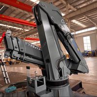 Grue de pont hydraulique robuste toutes saisons pour barge marine, machinerie de levage pour le transport de marchandises portuaires et la construction de navires