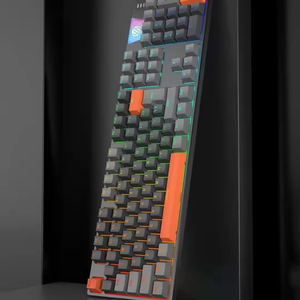 Games Cheap <b>Computer</b> Keyboard Games RGB Games RGB Keyboard Wired Backlit Keyboard 104 Keys PC Laptop Variety - Product Image 3