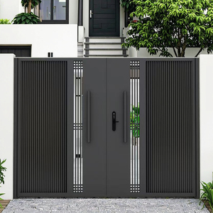 Modern Motorized <strong>Automatic</strong> Entrance Louver <strong>Swing</strong> <strong>Gate</strong> Durable Aluminum Design For Home Garden Courtyard Villa - Product Image 2