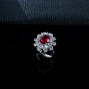 แหวนทับทิม925ทำจากแล็บเงิน - Product Image 4