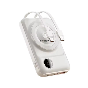 Batterie externe magnétique sans fil 20W PD avec câble intégré, ultra-mince, 10000mAh, charge rapide, écran LED, chargeur portable - Product Image 1