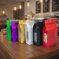 Sachet Mylar à fond plat, à fermeture éclair, anti-humidité, à 8 côtés, avec fenêtre latérale, pour l'emballage d'aliments pour animaux de compagnie