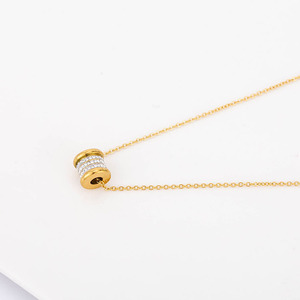 Korean Style 18K Gold Plated <b>Titanium</b> Steel Rhinestone Pendant Clavicle <b>Chain</b> For Women Geometric Shape Gift Jewelry - Product Image 3