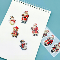 Cartoon Schneemann Frohe Weihnachten Geschenk Siegel Aufkleber Etikett