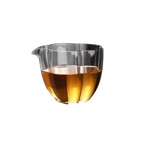Carafe à thé en verre borosilicate de haute qualité, forme pétale de fleur, distributeur de thé, ensemble de thé Kung Fu, tasse à verser transparente résistante à la chaleur - Product Image 5