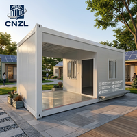 Maison préfabriquée de style ranch à un étage, maison modulaire à un niveau pour une vie facile dans la cour avec véranda