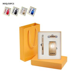 Promotional Custom Office <b>Gift</b> <b>Box</b> Set with Wireless Mouse USB Flash Drive and Pen - Product Image 2