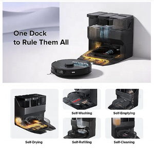 تفاصيل المنتج sroborocks S7 Max روبوت فائق مكنسة وممسحة كومبو ، تجفيف/غسل تلقائي ، إفراغ ذاتي ، إعادة الملء الذاتي - Product Image 3