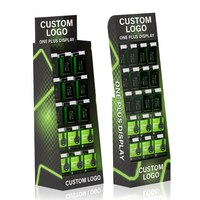 Exhibidores de Piso de Cartón Corrugado Ecológicos Personalizados para Accesorios de Celulares, Cables de Datos y Cargadores