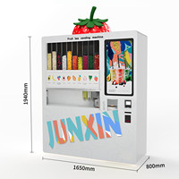 Nieuwe Commerciële 24-uurs Intelligente Automaat Voor Verse Fruitsmoothies Met Qr-Codelezer En Bevroren Fruitmix