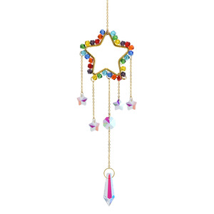 Set <span class=keywords><strong>di</strong></span> Quattro Pezzi in Cristallo K9 con Stella e <span class=keywords><strong>Luna</strong></span> <span class=keywords><strong>Arcobaleno</strong></span>, Acchiappasole per Finestre e Giardini, Stile Pastorale Fatto a Mano, Vendita Diretta dalla Fabbrica - Product Image 5