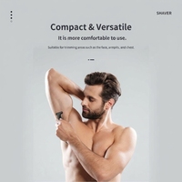 Rasoir corporel complet pour homme avec lame à grille flottante pour un rasage précis et doux, batterie au lithium haute capacité 600 mAh