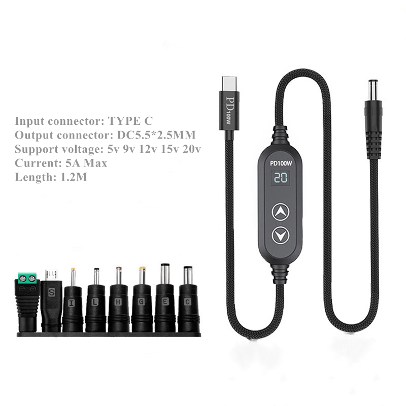 Black - with 8 adapters - 2
