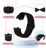 bracelet de montre élastique réglable en nylon pour xiaomi redmi watch 5 / redmi watch 4 / xiaomi smart band 9 pro / smart band