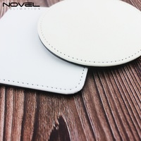 Sous-verre carré vierge en cuir PU de haute qualité pour sublimation DIY, impression par transfert thermique, NovelDigital SMC-R/C, pour fêtes de famille