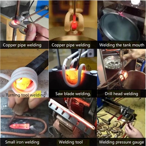 Kích thước nhỏ cầm tay máy sưởi ấm cảm ứng tần số cao Hàn ủ bánh dập tắt thiết bị cho luyện kim kim loại PLC - Product Image 5