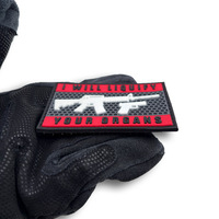 Parche 3D de PVC con Emblema de Arma Versión Q, Listo para Enviar, Insignia de Moral de Goma, Apto para Chaquetas y Gorras Tácticas