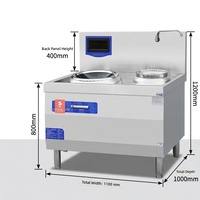 Cocina de Inducción de Acero Inoxidable Tipo Fuchu Engineering, Rango de Potencia para Salteados, Modo de Ahorro de Energía de Doble Combustible, 1 Año de Garantía, Comercial