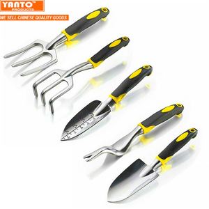 5 pc en herramienta de jardín de aluminio fundido cabeza Kit de jardinería con goma suave antideslizante Weeder transplanter paleta - Product Image 2