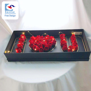 Oem/ODM Luxury Floral logo in nghệ thuật hộp giấy cho hoa và tình yêu lớp phủ UV cho cao cấp trình bày - Product Image 4