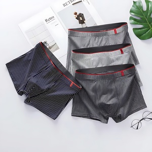 Slip personalizzati in cotone da uomo <span class=keywords><strong>Sexy</strong></span> Boxer in seta con pizzo a metà vita in tessuto stampato traspirante con motivo a maglia tipo di fornitura - Product Image 2